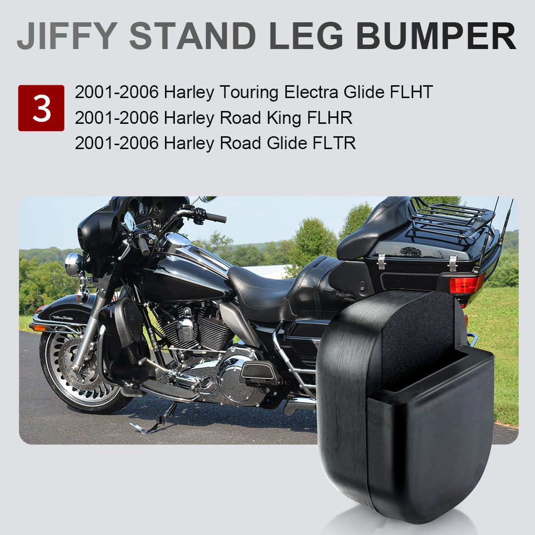 For Touring 2001-2006 Universal Kickstand Bumper Jiffy Stand Leg Rubber Pad