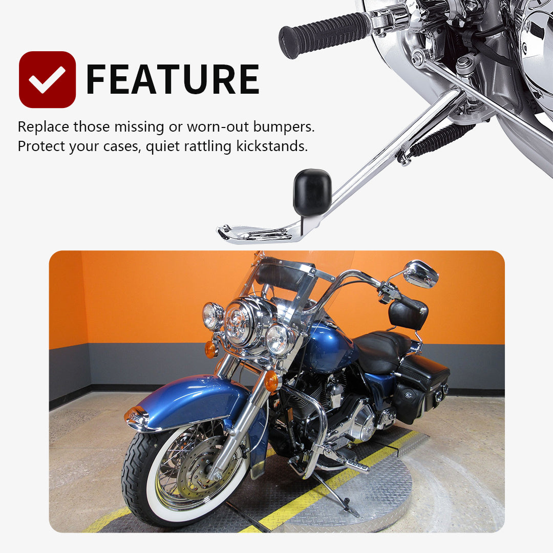 For Touring 2001-2006 Universal Kickstand Bumper Jiffy Stand Leg Rubber Pad