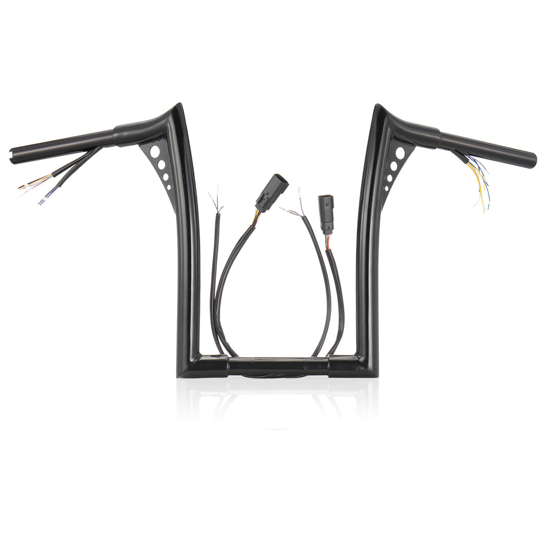 For Harley 2007-2013 1.25 Inch Ape Hanger Meathook Pre-wired Handlebars