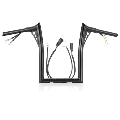 For Harley 2007-2013 1.25 Inch Ape Hanger Meathook Pre-wired Handlebars