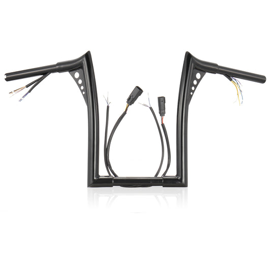 For Harley 2007-2013 1.25 Inch Ape Hanger Meathook Pre-wired Handlebars