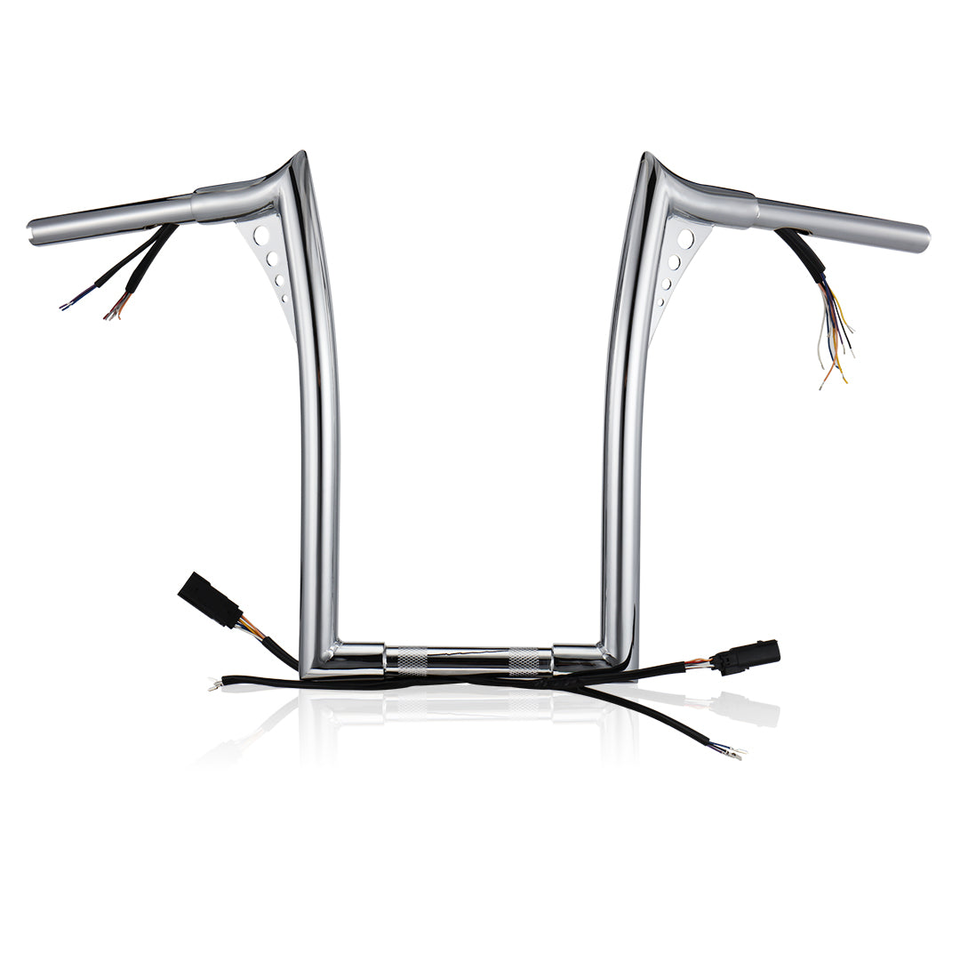 For Harley 2007-2013 1.25 Inch Ape Hanger Meathook Pre-wired Handlebars