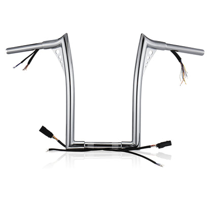 For Harley 2007-2013 1.25 Inch Ape Hanger Meathook Pre-wired Handlebars
