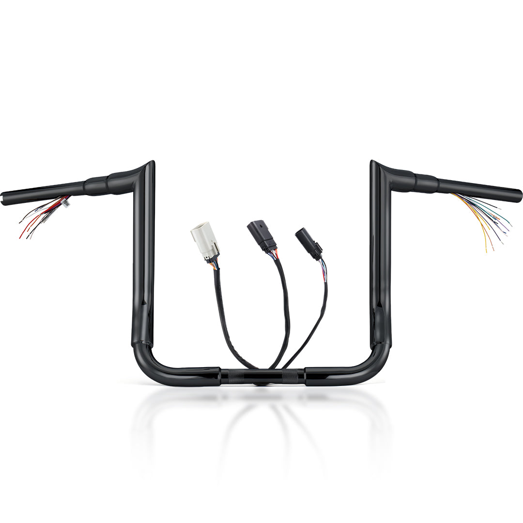 For Harley 2008-2013 Ape Hanger 1.5 Inch Meathook Pre-wired Handlebars