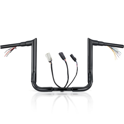 For Harley 2008-2013 Ape Hanger 1.5 Inch Meathook Pre-wired Handlebars