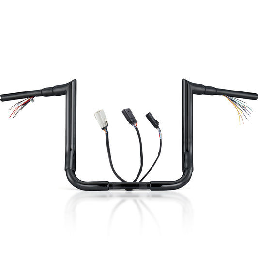 For Harley 2008-2013 Ape Hanger 1.5 Inch Meathook Pre-wired Handlebars