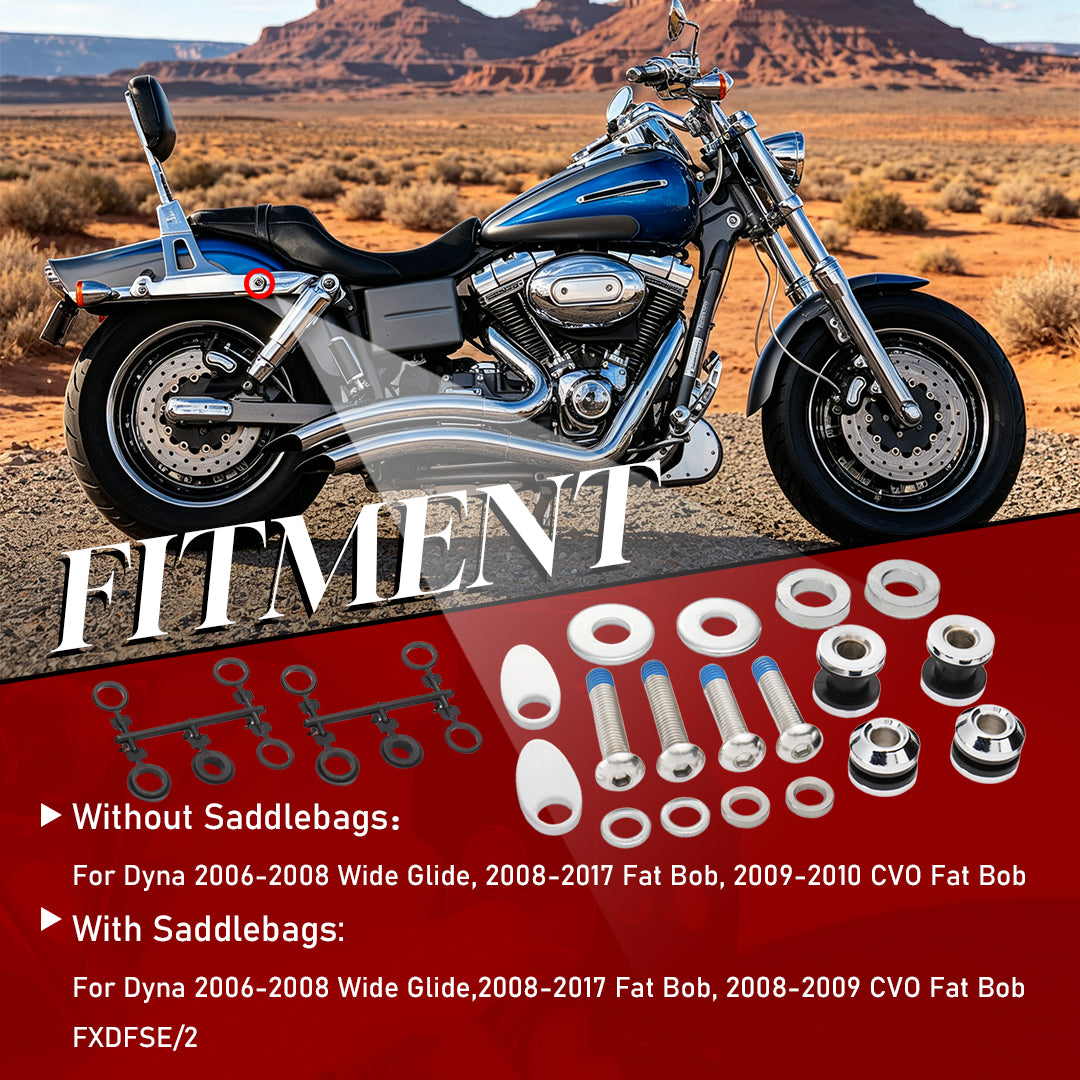 2008-2017 Fat Bob Quick Release Sissy Bar Docking Hardware Kit
