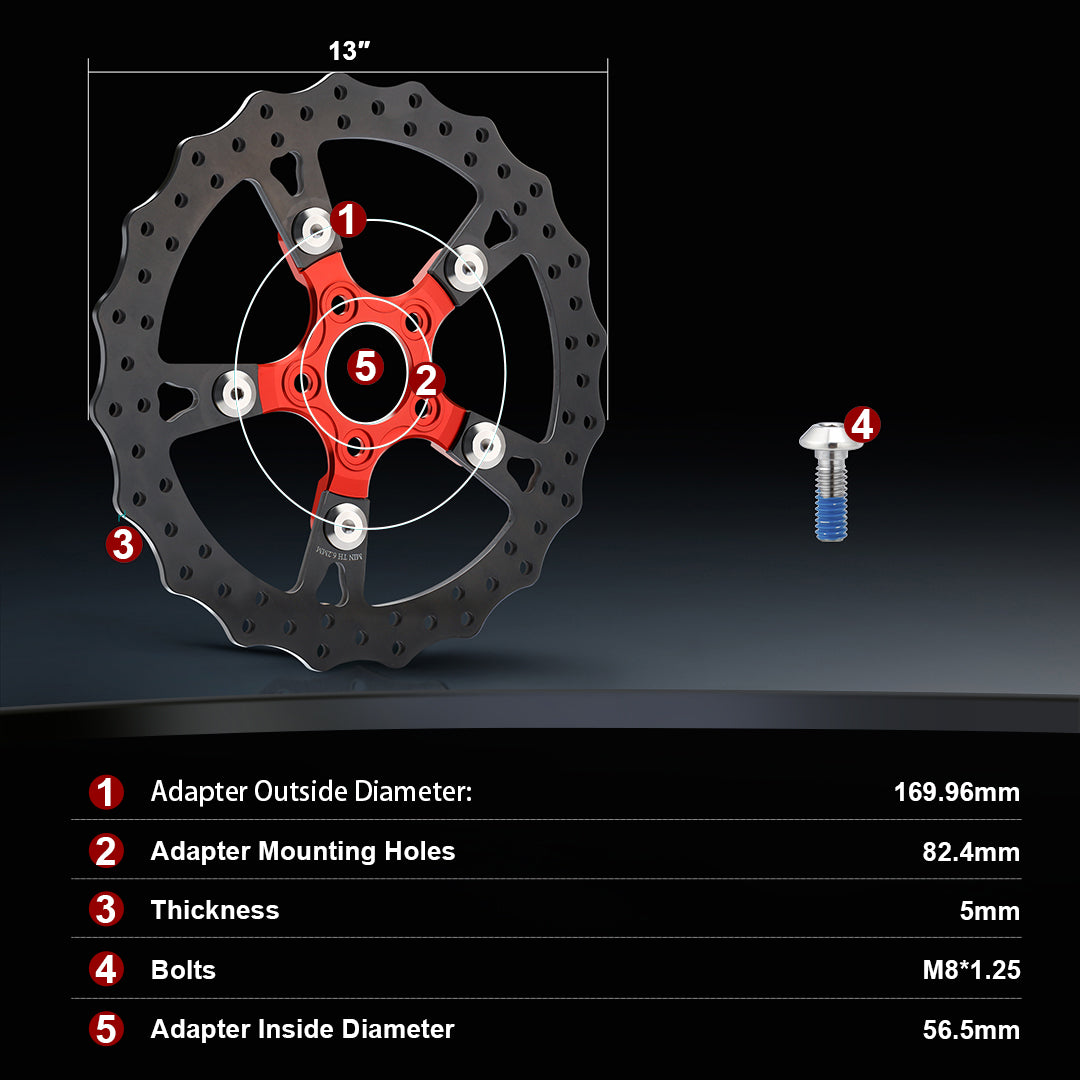 For Harley 2008-2023 Touring 13 Inch Rear Brake Disc Rotors