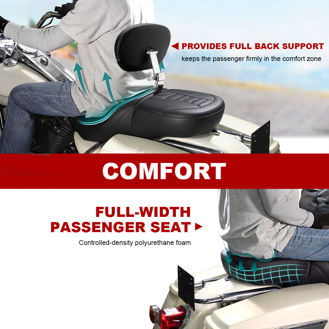 2008-2023 Touring One-Piece Seat with Rider Backrest