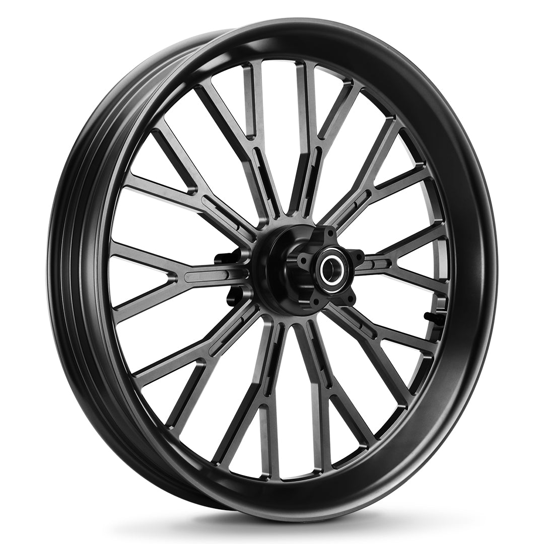 21 Inch Front Wheel Fat Spokes Wheel Rim One-Piece CNC Machined with Spacer 21"x3.5" for Harley Touring 2008-Later Street Glide/Road Glide/Road King/Electra Glide