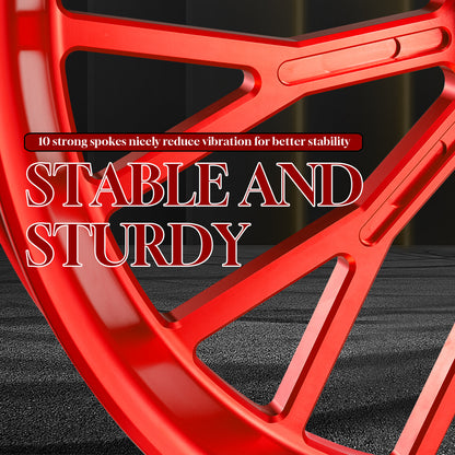 21 Inch Front Wheel Fat Spokes Wheel Rim One-Piece CNC Machined with Spacer 21"x3.5" for Harley Touring 2008-Later Street Glide/Road Glide/Road King/Electra Glide