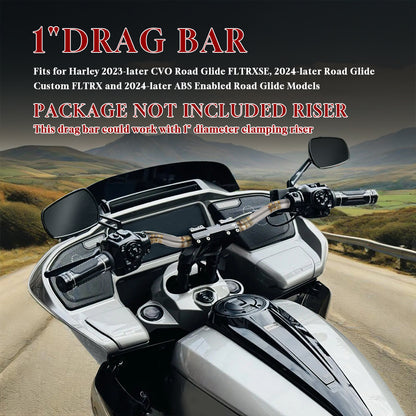 5 Inch Club-Style Drag Bar for Harley 2023-Later Touring with ABS