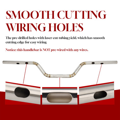 5 Inch Club-Style Drag Bar for Harley 2023-Later Touring with ABS