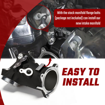 59MM Cast Aluminum M8 Intake Manifold High Flow for Harley Softail Touring 2017-Later