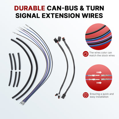 12/14/16 inch Ape Hanger Extension Cables Kit for 2014-2024 Harley Sportster XL