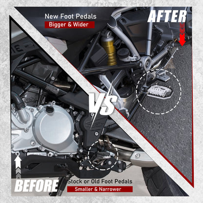 6061 Aluminum Wide Foot Pegs Pedal for Many 2013-up BMW