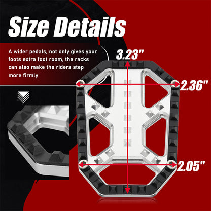 6061 Aluminum Wide Foot Pegs Pedal for Many 2013-up BMW