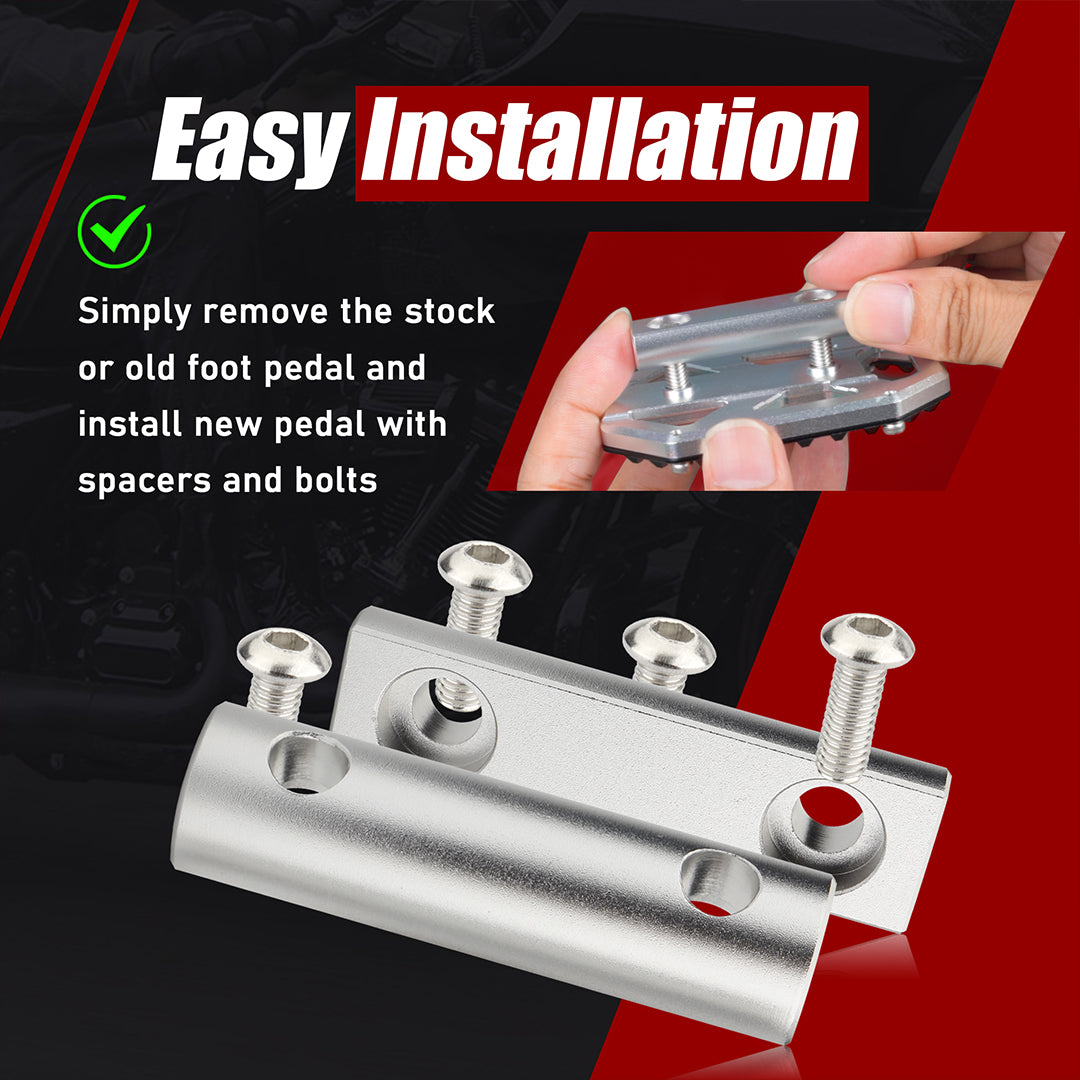 6061 Aluminum Wide Foot Pegs Pedal for Many 2013-up BMW