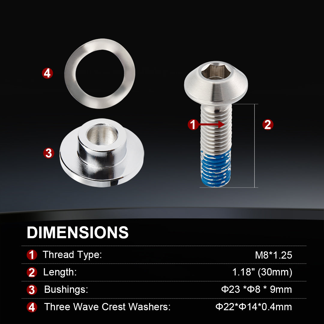Front Brake Disc Rotor Hardware Bolts with Washers for Harley 2014-later Touring Models