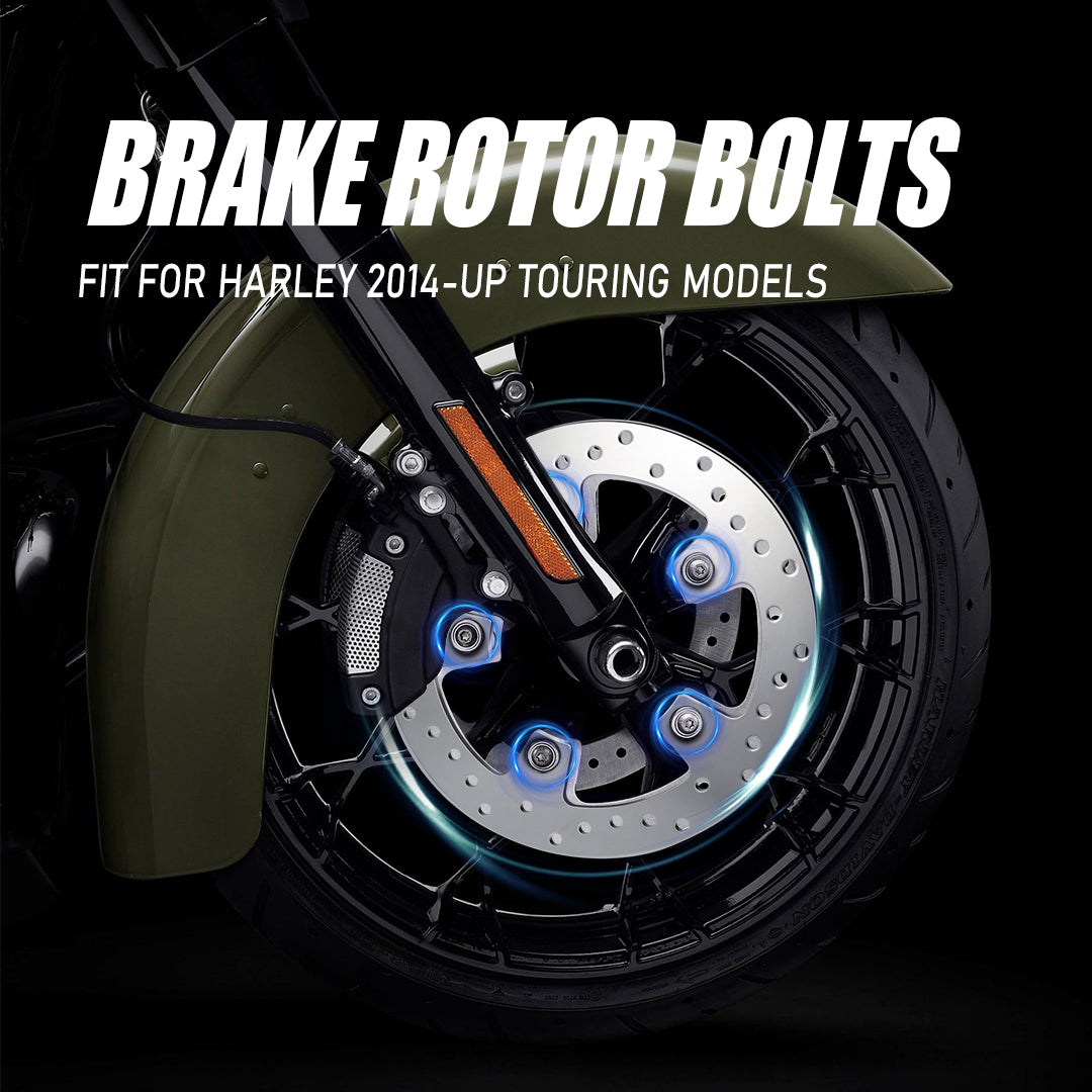 Front Brake Disc Rotor Hardware Bolts with Washers for Harley 2014-later Touring Models