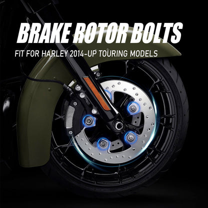 Front Brake Disc Rotor Hardware Bolts with Washers for Harley 2014-later Touring Models