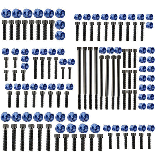 Engine Bolt & Head Toppers Caps Bolt Covers Full Kit for 2007-2017 Harley Touring/Softail/Dyna