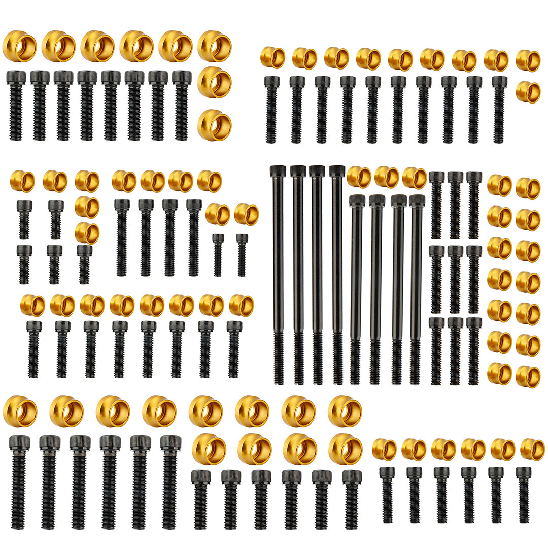 Engine Bolt & Head Toppers Caps Bolt Covers Full Kit for 2007-2017 Harley Touring/Softail/Dyna