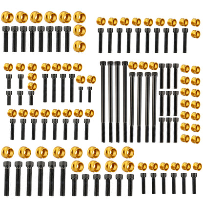 Engine Bolt & Head Toppers Caps Bolt Covers Full Kit for 2007-2017 Harley Touring/Softail/Dyna