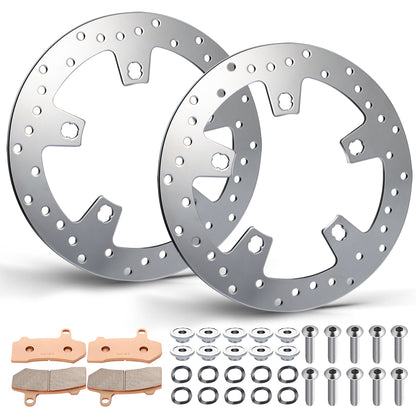 11.8" Front Brake Discs Rotors with Pads for Harley Touring 2015-Later