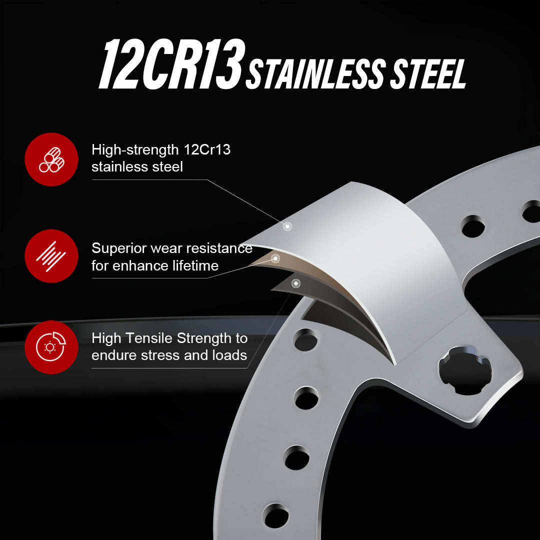 11.8" Front Brake Discs Rotors with Pads for Harley Touring 2015-Later