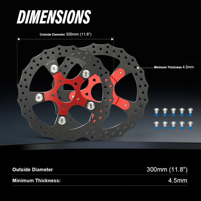 11.8" Front Brake Double Disc Rotors for Harley 2008-Later Touring