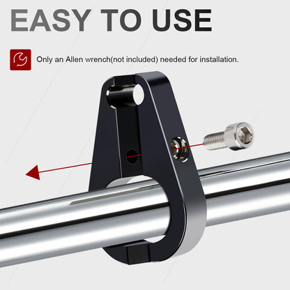 1.125"/1.375" Universal Motorcycle Handlebar or Frame Mount Clutch Throttle Cable Clamp or Brake Line Clips Single Hole