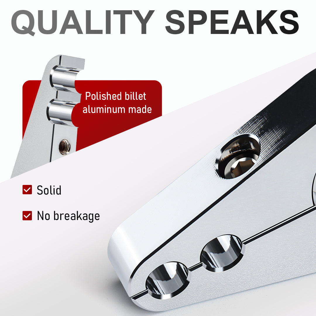 1.25" Universal Motorcycle Handlebar or Frame Mount Clutch Throttle Cable Clamp or Brake Line Clips Single Hole