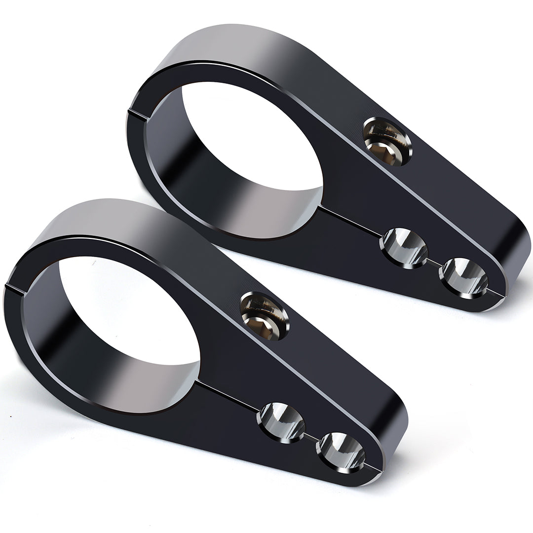 1.25" Universal Motorcycle Handlebar or Frame Mount Clutch Throttle Cable Clamp or Brake Line Clips Single Hole