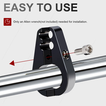 1.25" Universal Motorcycle Handlebar or Frame Mount Clutch Throttle Cable Clamp or Brake Line Clips Single Hole