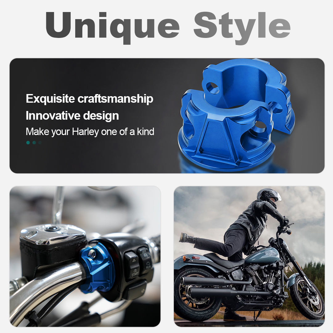 Clutch Brake Perch Clamp Halves for 1996-Later Harley