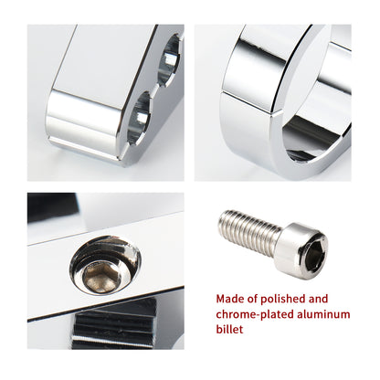 1.25" Universal Motorcycle Handlebar or Frame Mount Clutch Throttle Cable Clamp or Brake Line Clips Single Hole