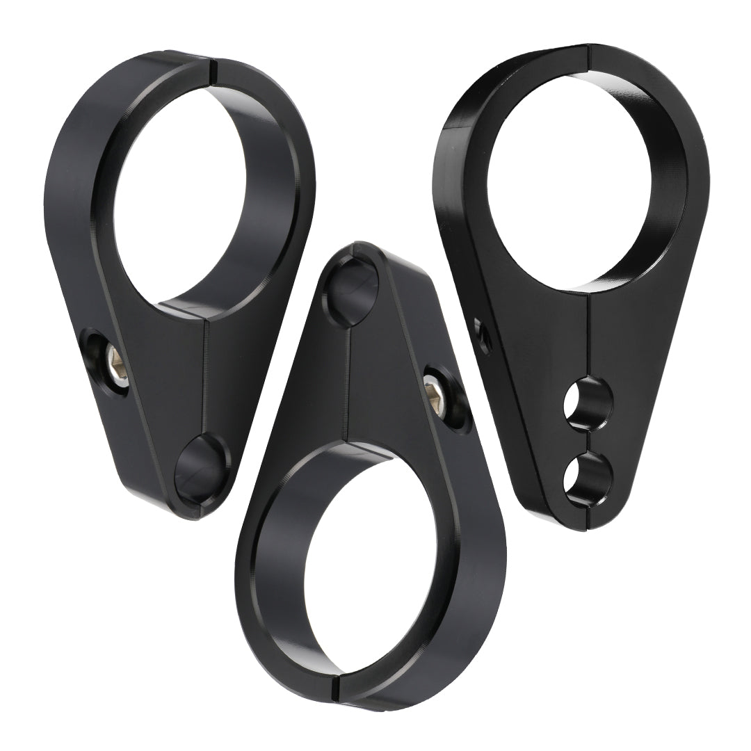 1.25" Universal Motorcycle Handlebar or Frame Mount Clutch Throttle Cable Clamp or Brake Line Clips Single Hole