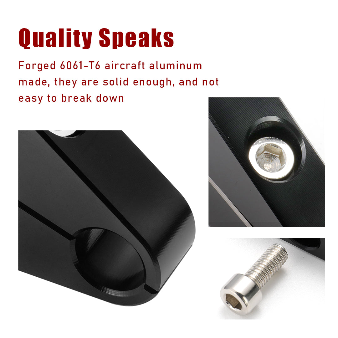 1.25" Universal Motorcycle Handlebar or Frame Mount Clutch Throttle Cable Clamp or Brake Line Clips Single Hole