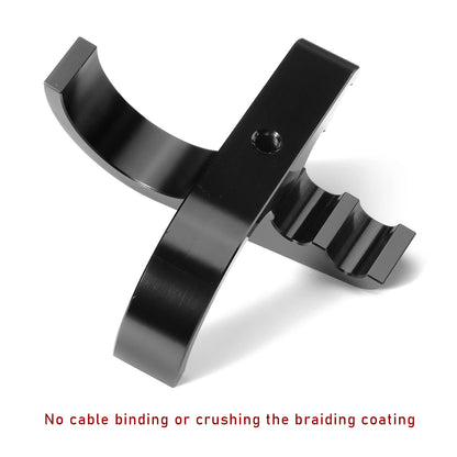 1.25" Universal Motorcycle Handlebar or Frame Mount Clutch Throttle Cable Clamp or Brake Line Clips Single Hole