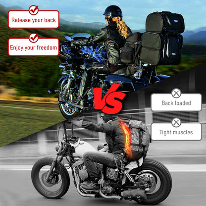 Detachable Two-Up Luggage Rack Rear Mounting Rack for 2009-Later Harley Touring
