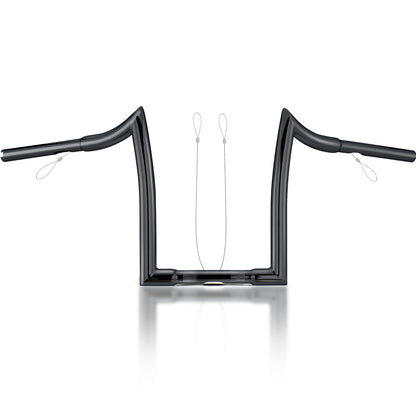 10"/12"/14"/16" Rise Ape Hangers 1.25" Fat 1" Clamp Handlebar Meathook Bars for 1994-Later Harley