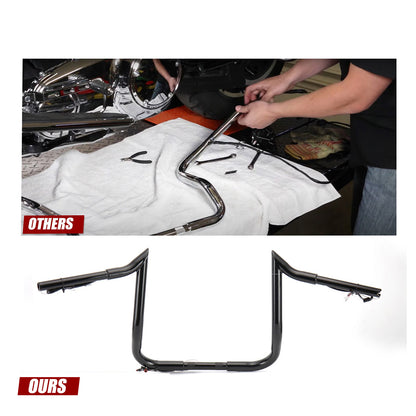 10"/12"/14" Prewired Meathook Handlebars for 2014-2015 Harley Touring