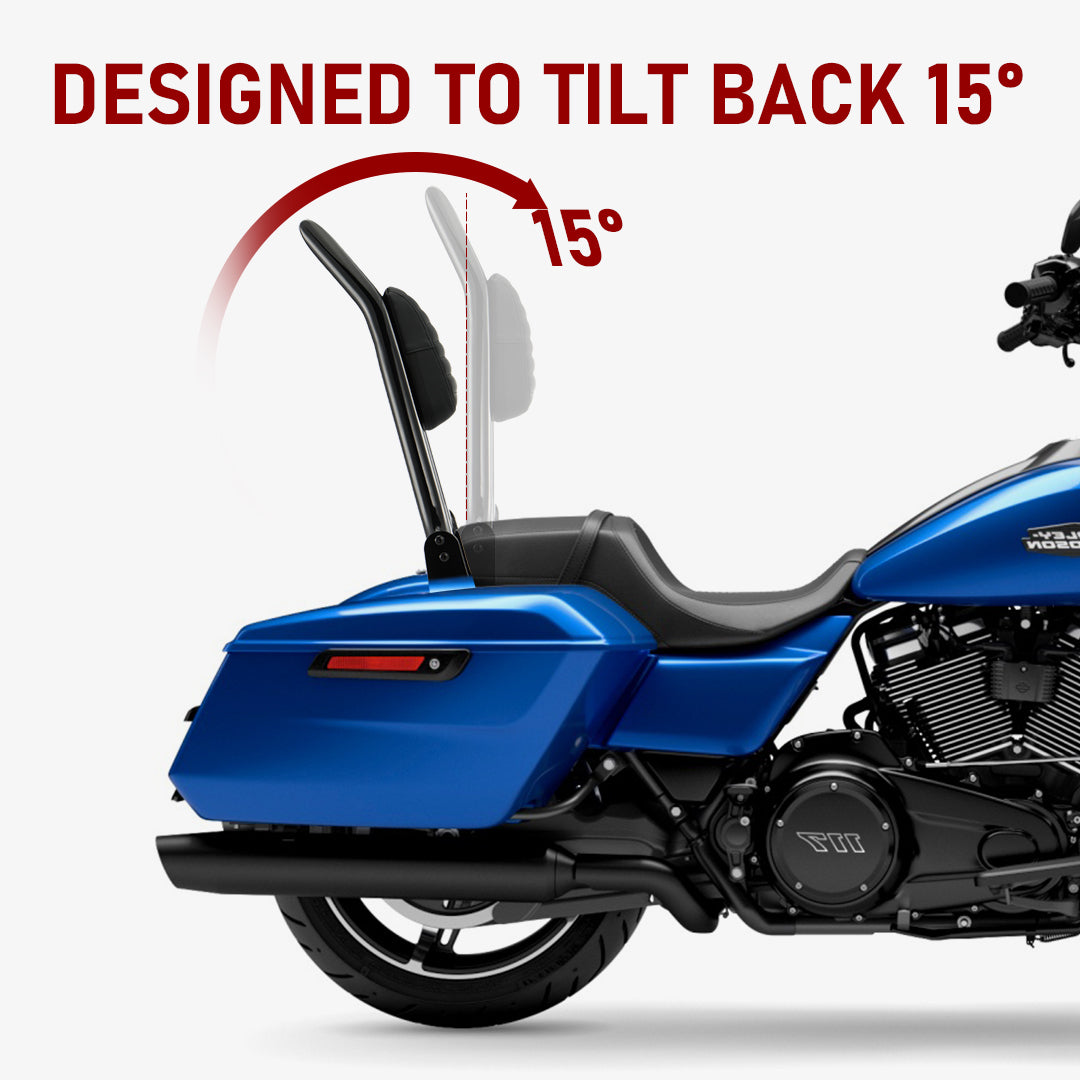 Meathook Sissy Bar 1.5" Fat Passenger Backrest for 1997-2008 Harley Touring