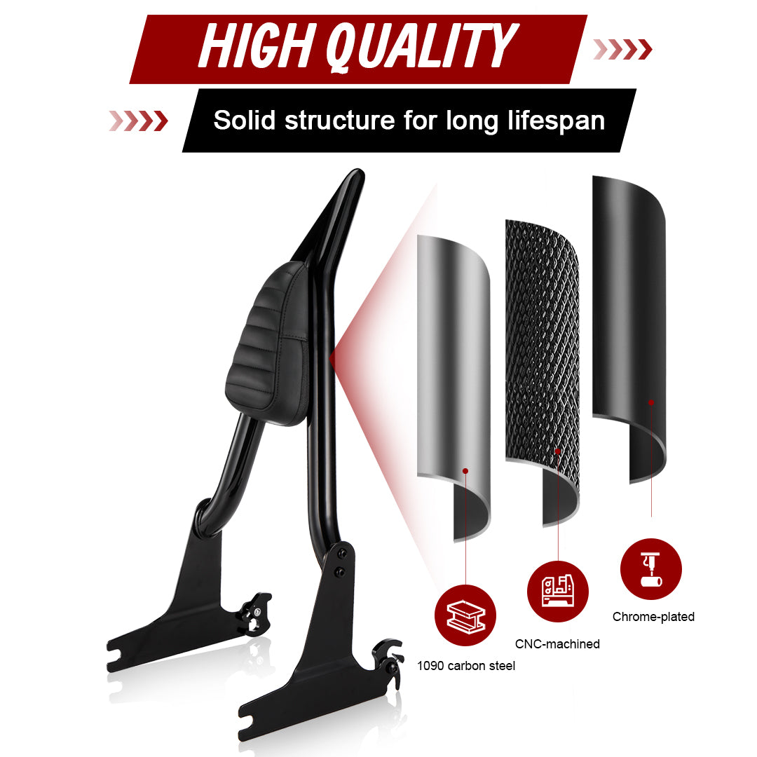 Sissy Bar Detachable Rear Passenger Backrest for 2006-2017 Harley Softail