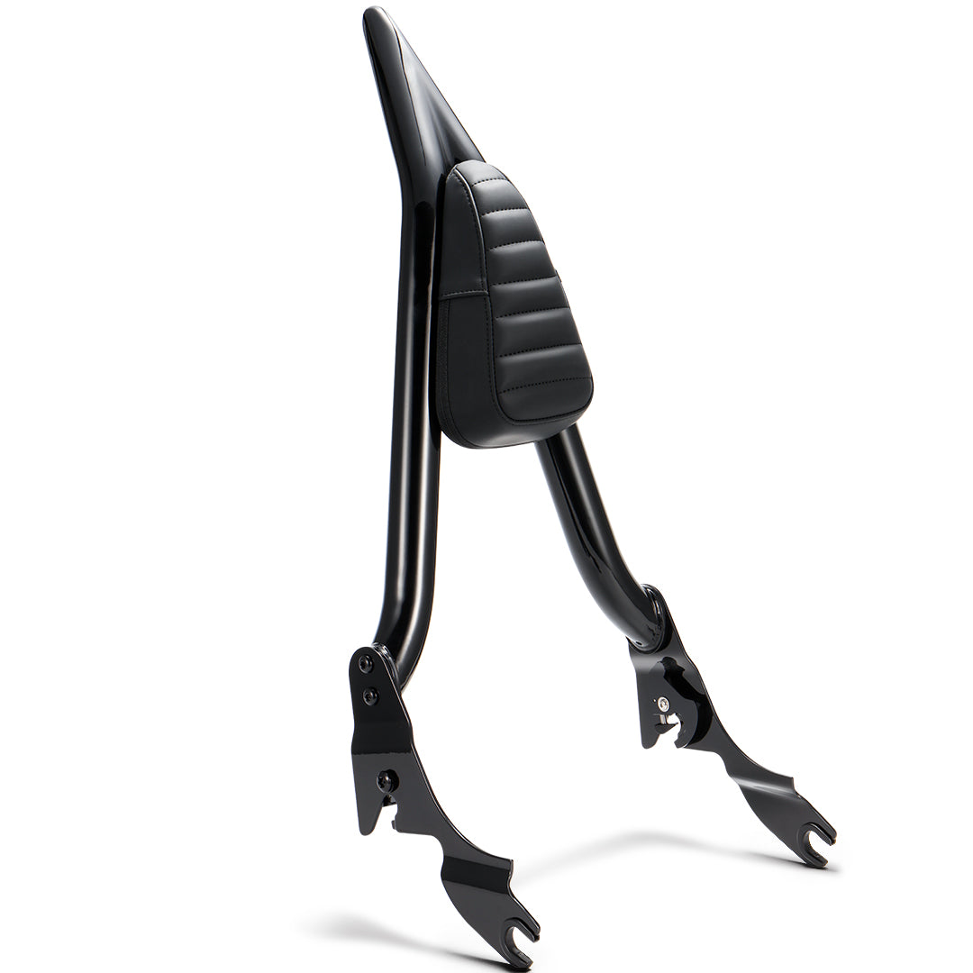 Black Sissy Bar Passenger Detachable Backrest for 2009-Later Harley Touring