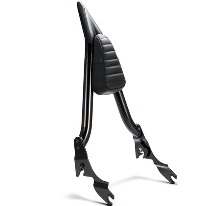 Black Sissy Bar Passenger Detachable Backrest for 2009-Later Harley Touring