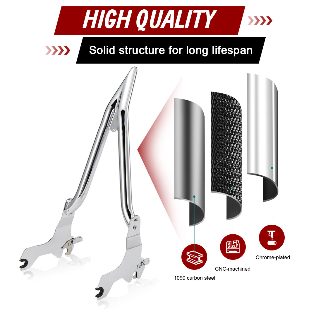 Sissy Bar Detachable Holdfast Backrest for 2018-Later Harley Softail