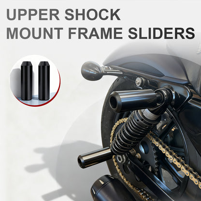 5.98" Upper Shock Mount Guard Frame Sliders Anti Crash Protector for 2004-2022 Harley Sportster