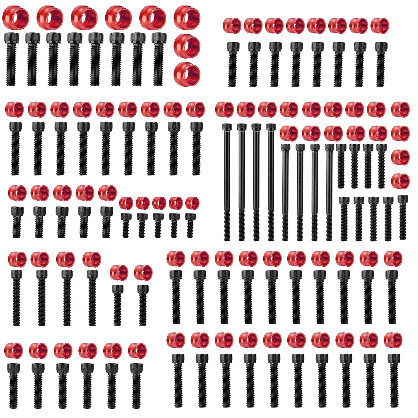 Engine Bolt & Head Toppers Caps Bolt Covers Full Kit Hardware for Harley 2017-Later Touring/Softail